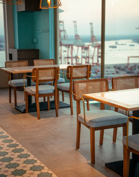 Hotel lounge seating area
