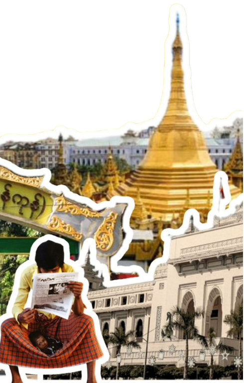 Shwedagon Pagoda at sunset